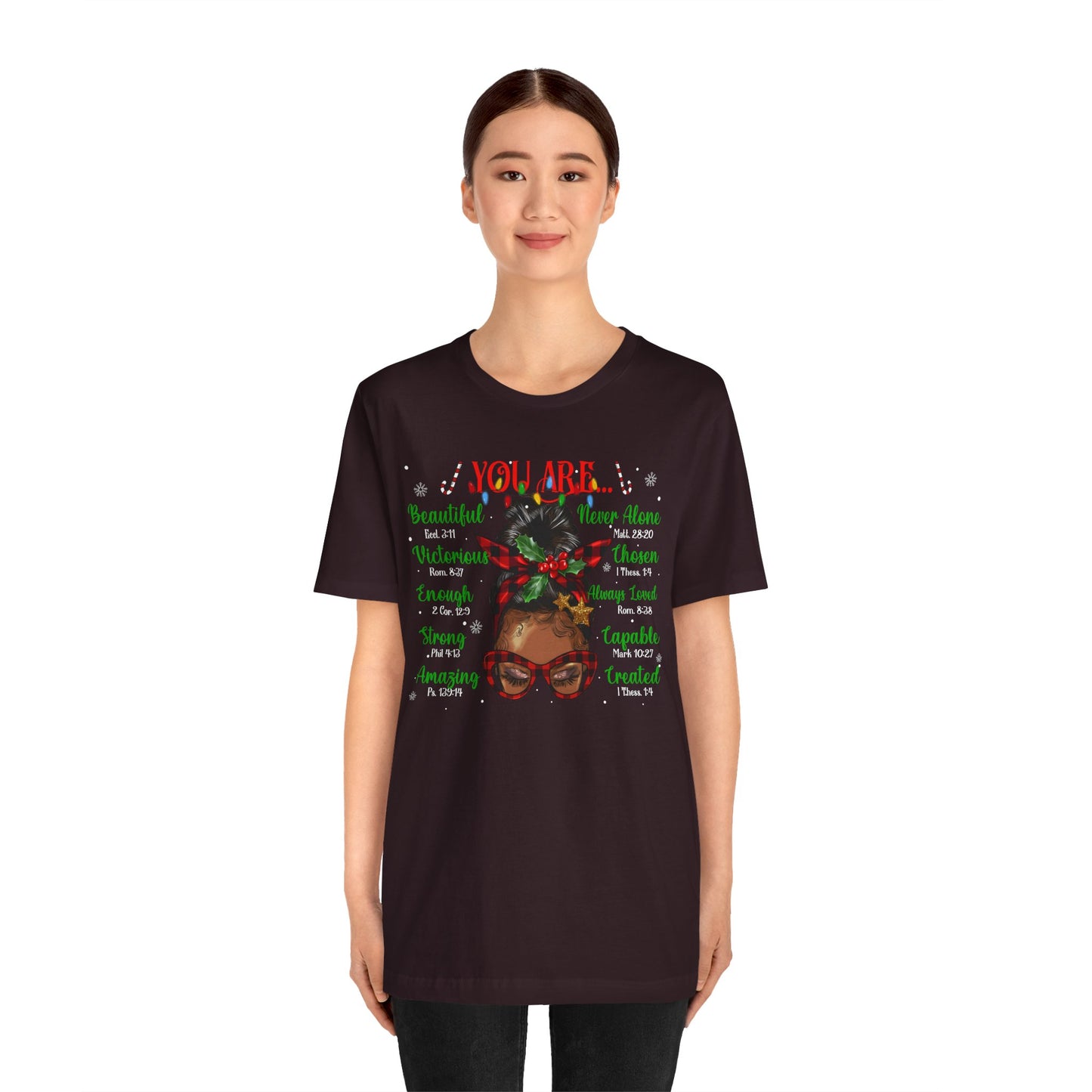 God Says I Am Christmas Shirt – Black Girl Melanin Christian Holiday Faith Tee