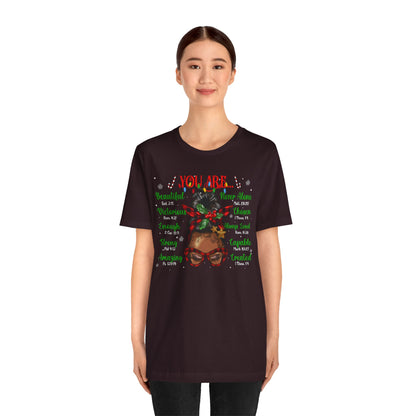 God Says I Am Christmas Shirt – Black Girl Melanin Christian Holiday Faith Tee