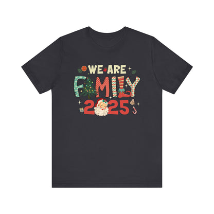 Vintage We Are Family Christmas Shirt – Retro Santa & Tree Matching Holiday Tee