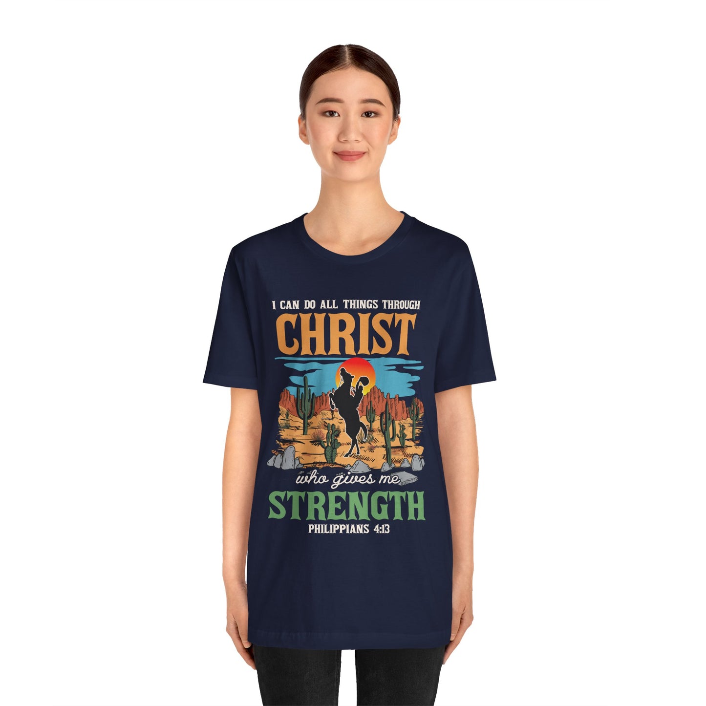 I Can Do All Things Through Christ Shirt – Western Rodeo Christian Tee