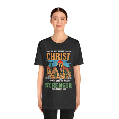 I Can Do All Things Through Christ Shirt – Western Rodeo Christian Tee