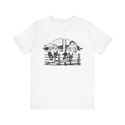 Western Cowboy Horse Racing Shirt – Texas Rodeo Country Cowgirl Tee