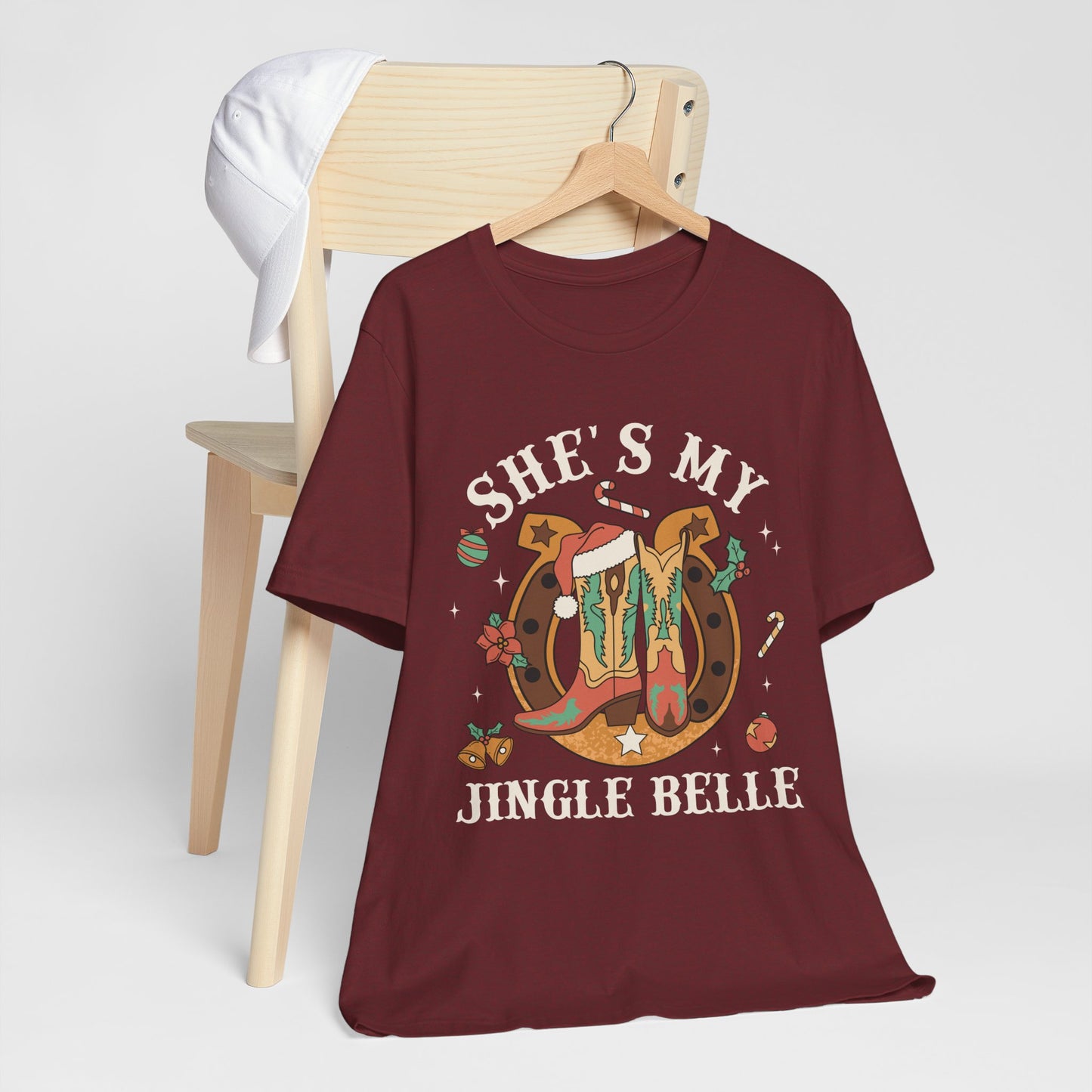 She’s My Jingle Bell Shirt – Cute Western Cowboy Cowgirl Matching Christmas Tee