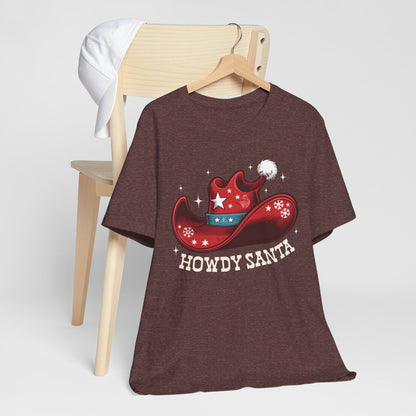 Howdy Santa Shirt – Funny Cowboy Claus Western Christmas Holiday Pajama Tee