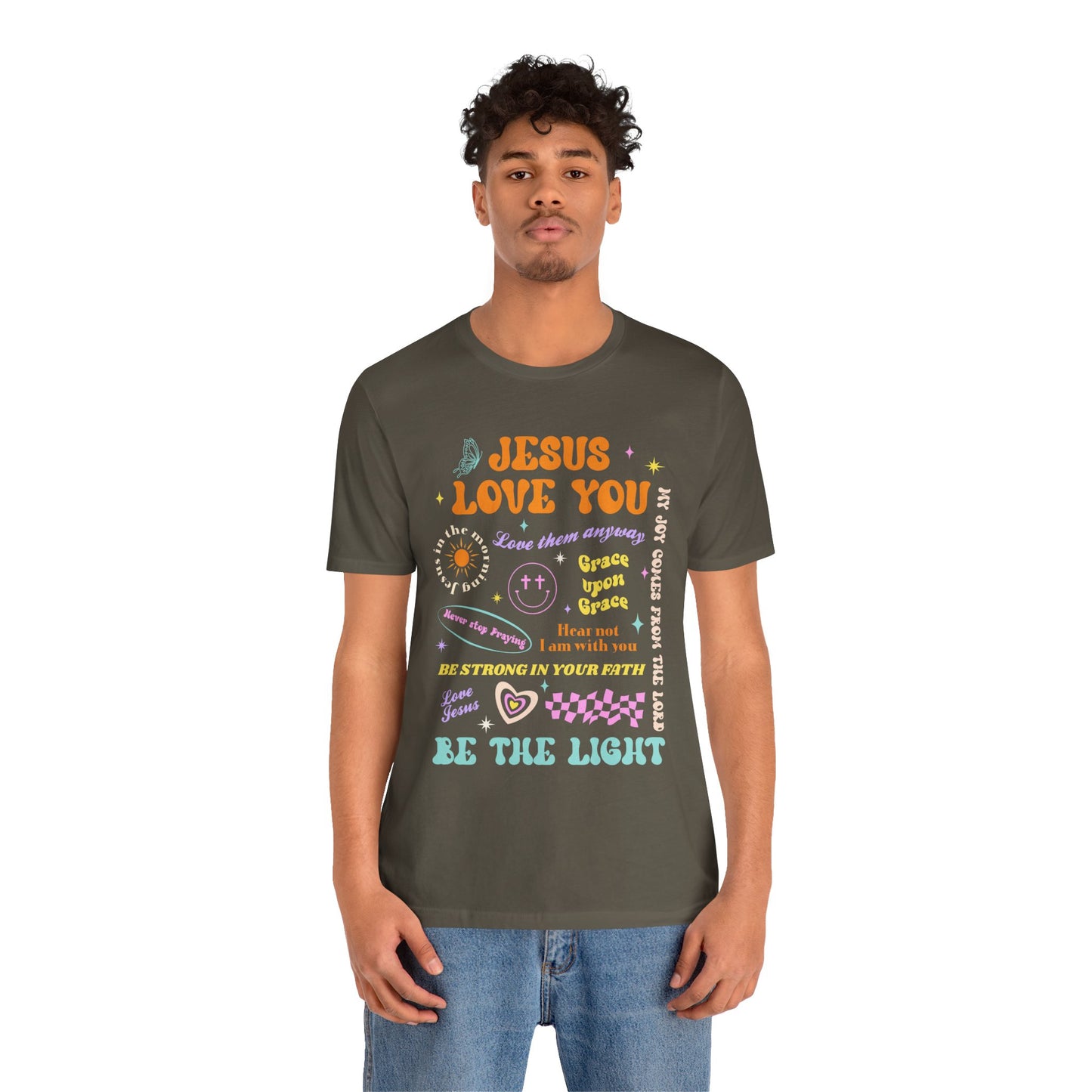 Jesus Loves You Shirt – Groovy Retro Christian Faith Encouragement Bible Tee