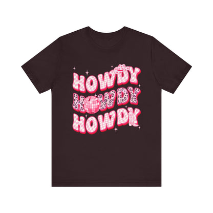 Howdy Pink Cowgirl Shirt – Leopard Disco Western Rodeo Country Girl Tee