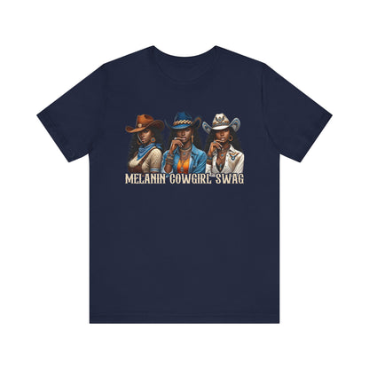 Melanin Cowgirl Swag Shirt – Black African American Western Tee
