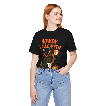 Howdy Halloween Shirt – Skeleton Cowgirl Western Fall Rodeo Tee
