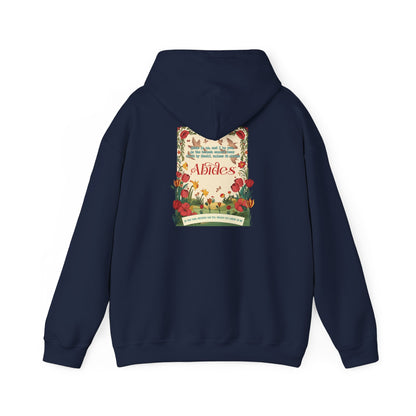 Abide in Me Hoodie – Faithful Blooms Bible Scripture Christian Pullover