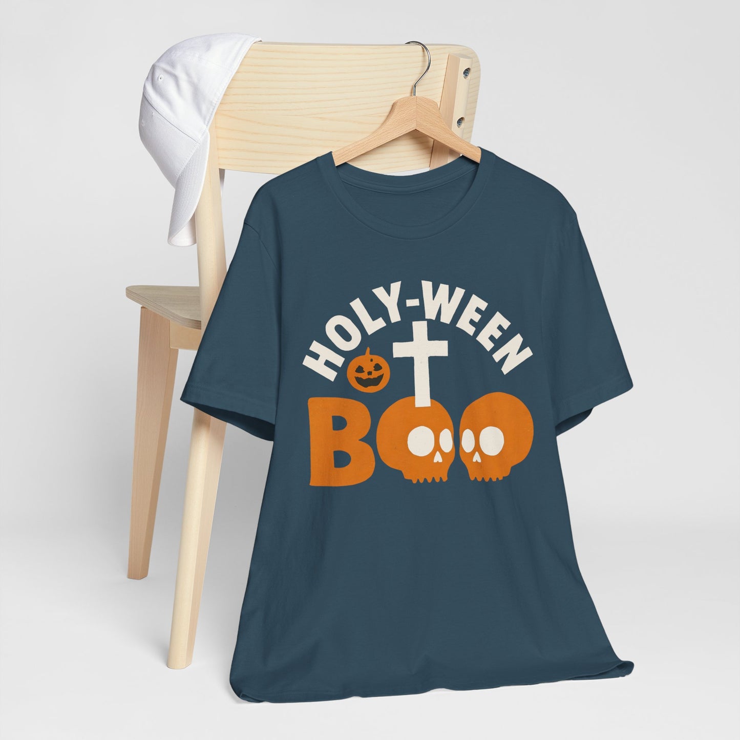 Holy Ween Boo Shirt – Christian Halloween Cross & Skull Faith Tee