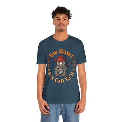 Yee Haw It’s Fall Y’all Shirt – Funny Possum Country Western Rodeo Tee