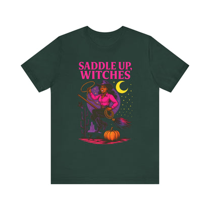 Saddle Up Witches Shirt – Black Cowgirl Western Halloween Tee