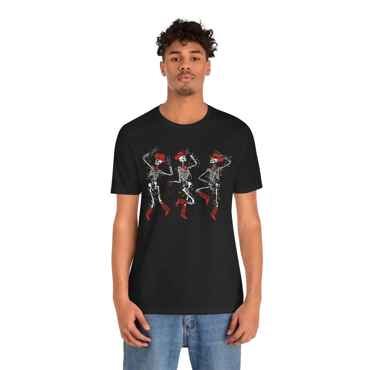 Spooky Christmas Skeleton Shirt – Funny Dancing Cowboy Western Holiday Tee