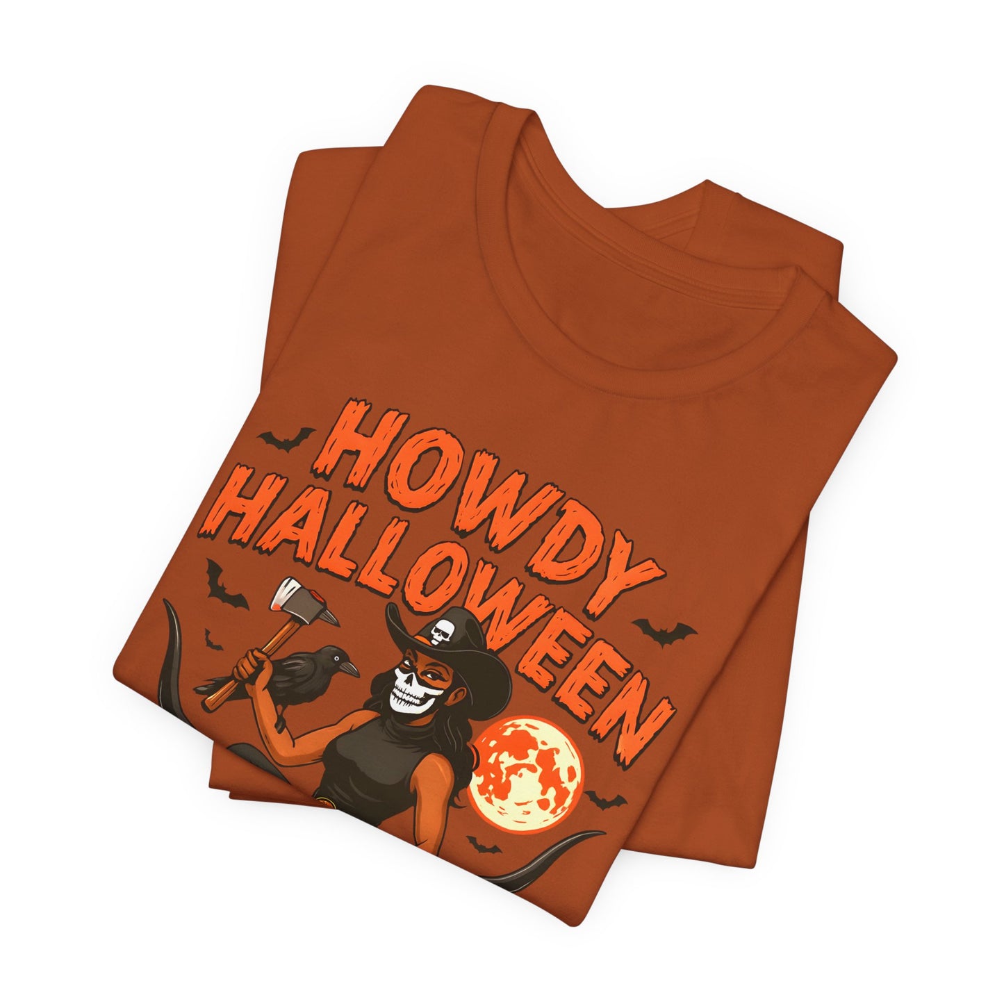 Howdy Halloween Shirt – Skeleton Cowgirl Western Fall Rodeo Tee