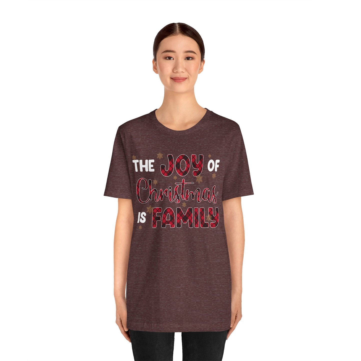 The Joy of Christmas is Family Shirt – Buffalo Plaid Matching Holiday Tee