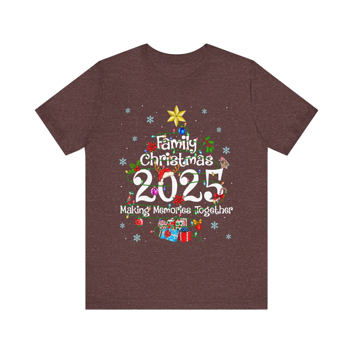 Family Christmas 2025 Tree Shirt – Festive Holiday Lights Matching Pajama Tee