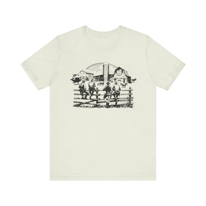 Western Cowboy Horse Racing Shirt – Texas Rodeo Country Cowgirl Tee