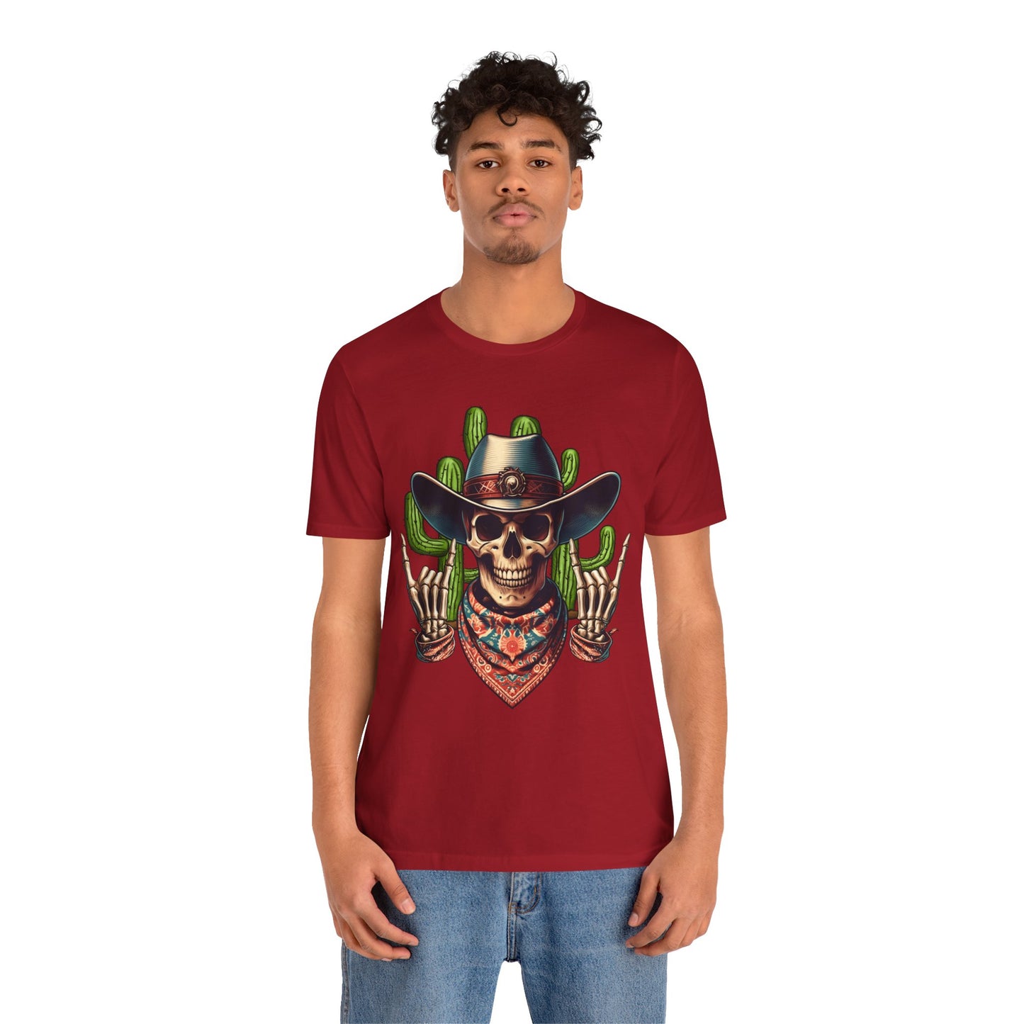 Skeleton Cowboy Howdy Shirt – Rock Hand Skull Western Rodeo Texas Tee