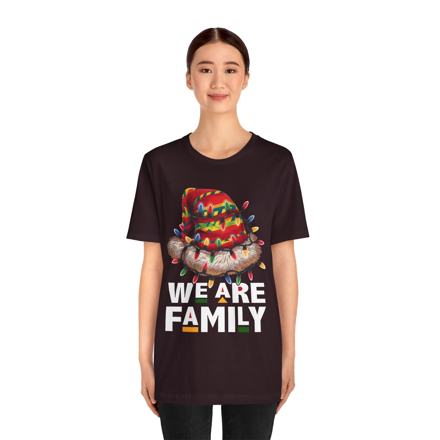 We Are Family Black Christmas Shirt – Afrocentric Matching Holiday Melanin Tee