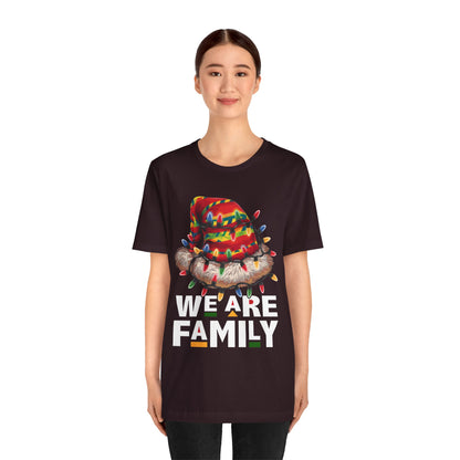 We Are Family Black Christmas Shirt – Afrocentric Matching Holiday Melanin Tee