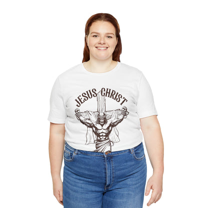 Jesus Christ Cross Faith Funny  Christian Workout Gym Retro T-Shirt