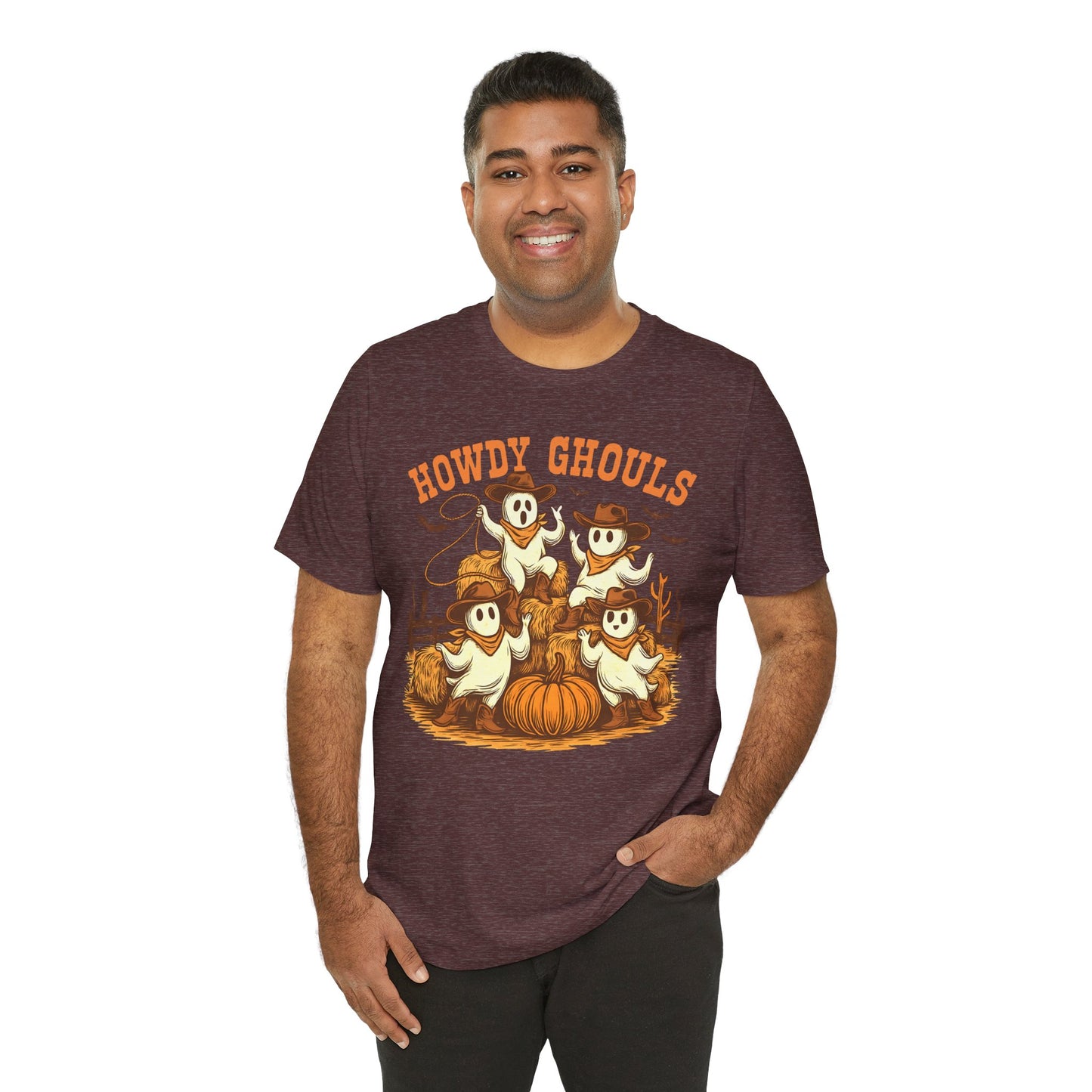Howdy Ghouls Shirt – Cute Ghost Cowboy Halloween Tee, Western Rodeo Texas Fall Outfit