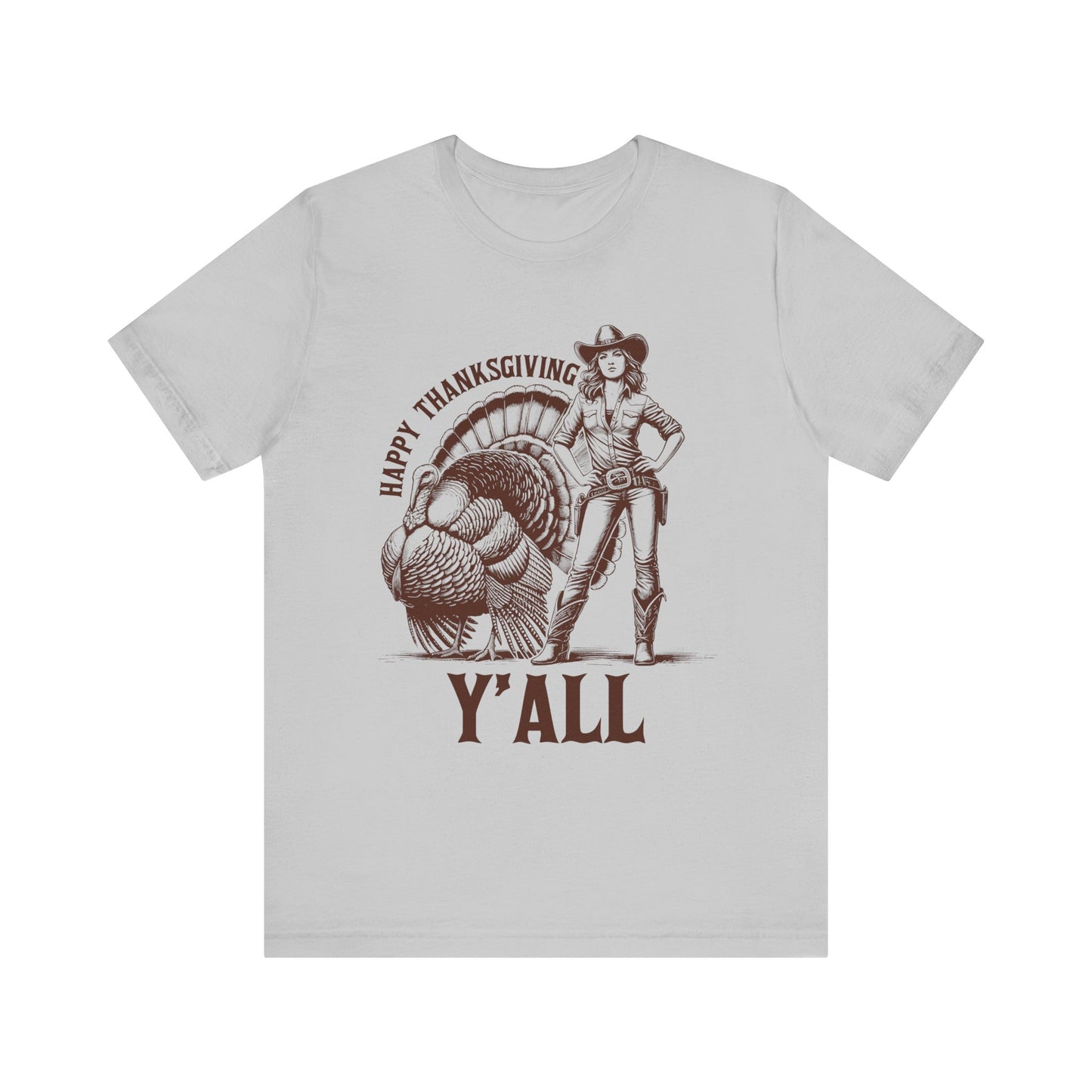 Happy Thanksgiving Y’all Shirt – Western Cowgirl Turkey Country Rodeo Tee