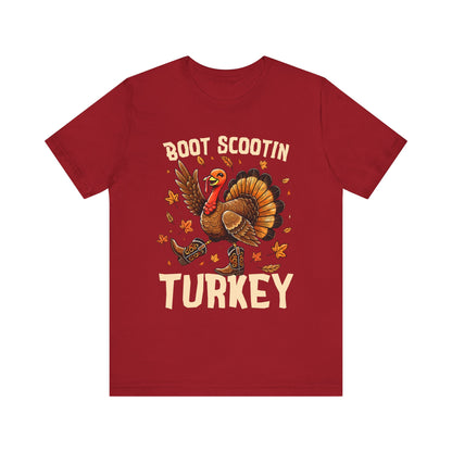 Boot Scootin’ Turkey Shirt – Funny Western Cowboy Thanksgiving Rodeo Tee