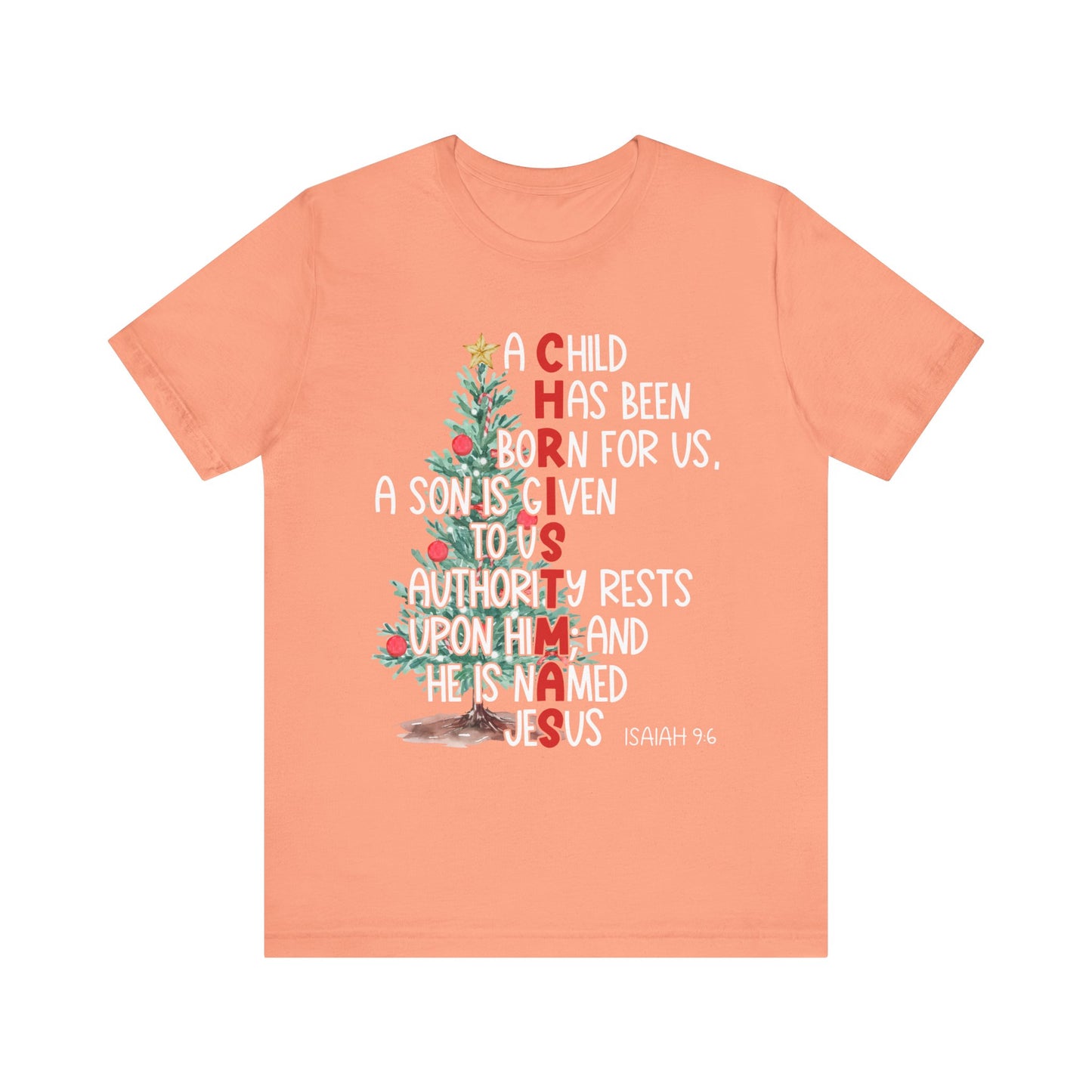 Christmas Jesus Mighty God Shirt – Isaiah 9:6 Christian Bible Verse Holiday Tee
