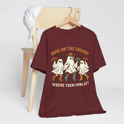Boos on the Ground Shirt – Funny Western Cowgirl Ghost Squad Halloween Tee