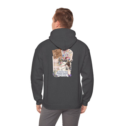 Jesus Collage Floral Hoodie – Christian Faith Bible Verse Cross Pullover