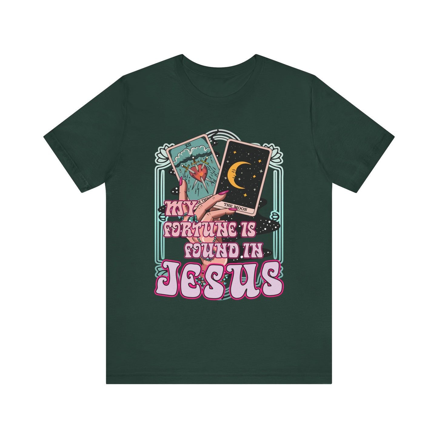 My Fortune Is Found in Jesus Shirt – Christian Tarot Card Faith Tee