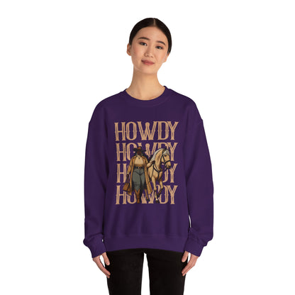 Howdy Black Cowgirl Sweatshirt – Country Western Rodeo Melanin Texas Pullover
