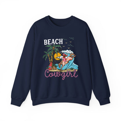 Beach Cowgirl Sweatshirt – Tropical Palm Tree Western Rodeo Texas Pullover