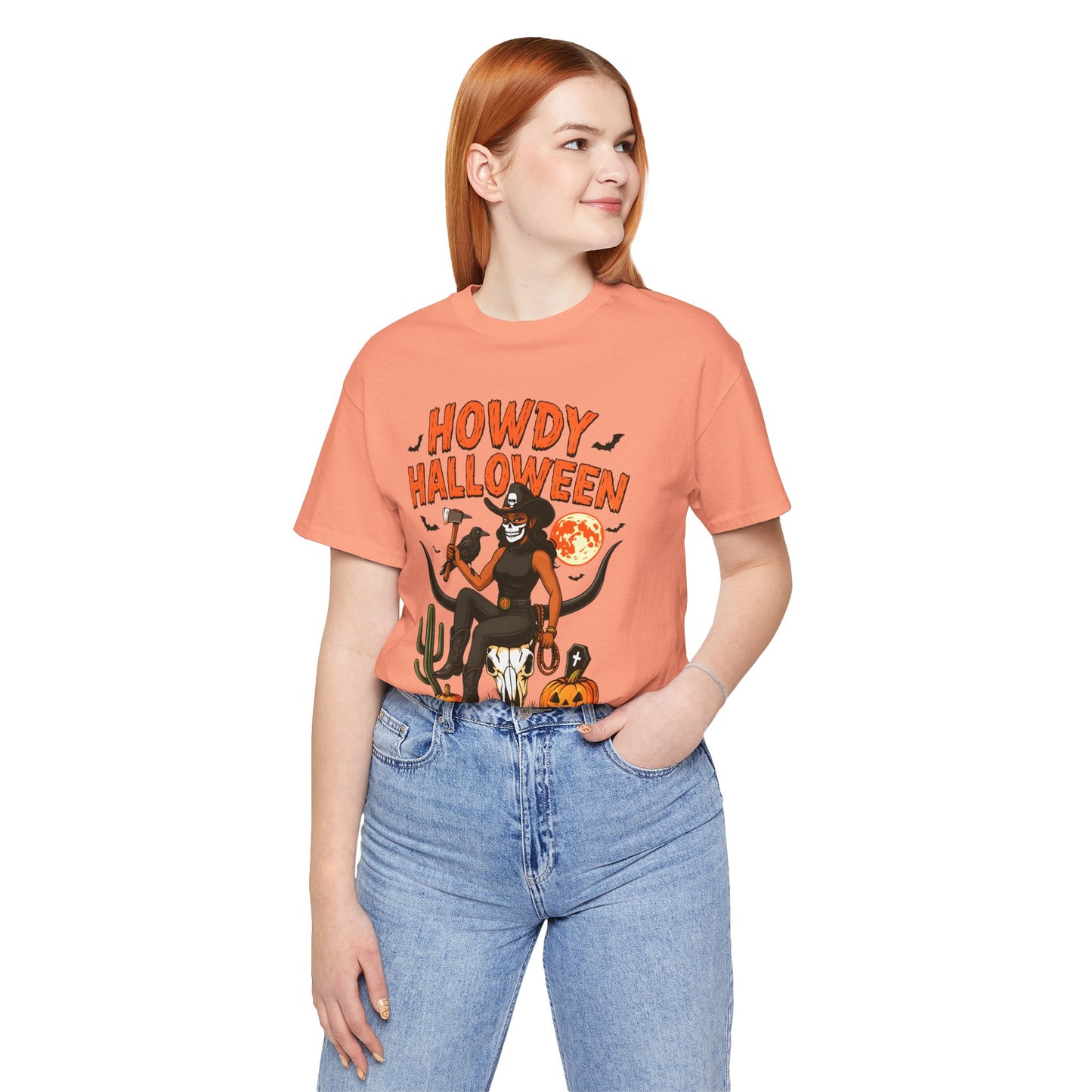 Howdy Halloween Shirt – Skeleton Cowgirl Western Fall Rodeo Tee