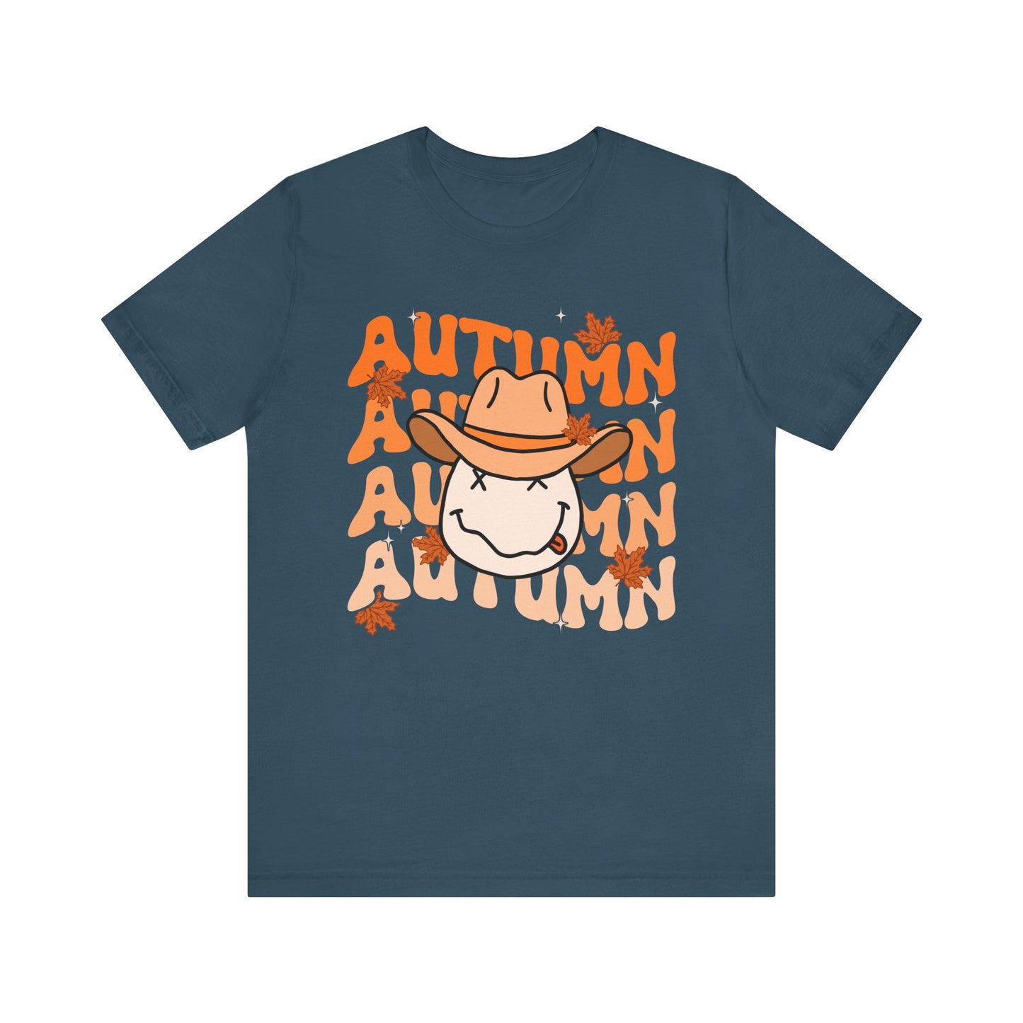 Retro Groovy Fall Shirt – Vintage 70s Smile Face Pumpkin Halloween Tee