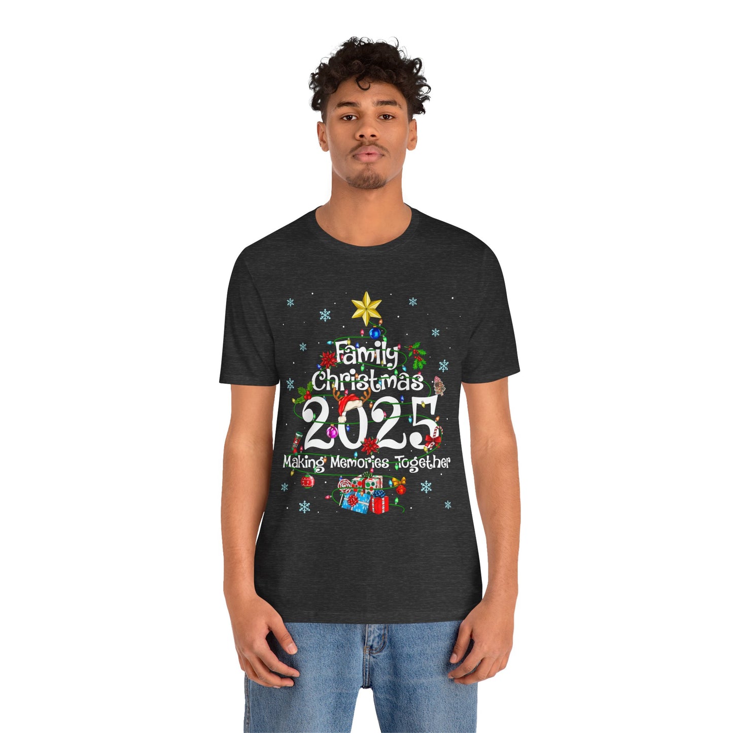Family Christmas 2025 Tree Shirt – Festive Holiday Lights Matching Pajama Tee