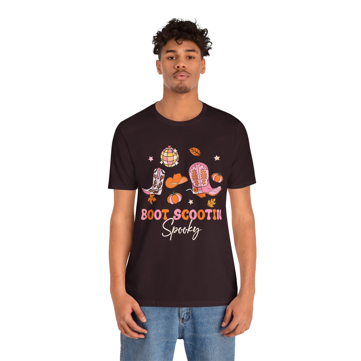 Boot Scootin Spooky Howdy Western Halloween Thanksgiving T-Shirt, Retro Cowgirl Fall Tee