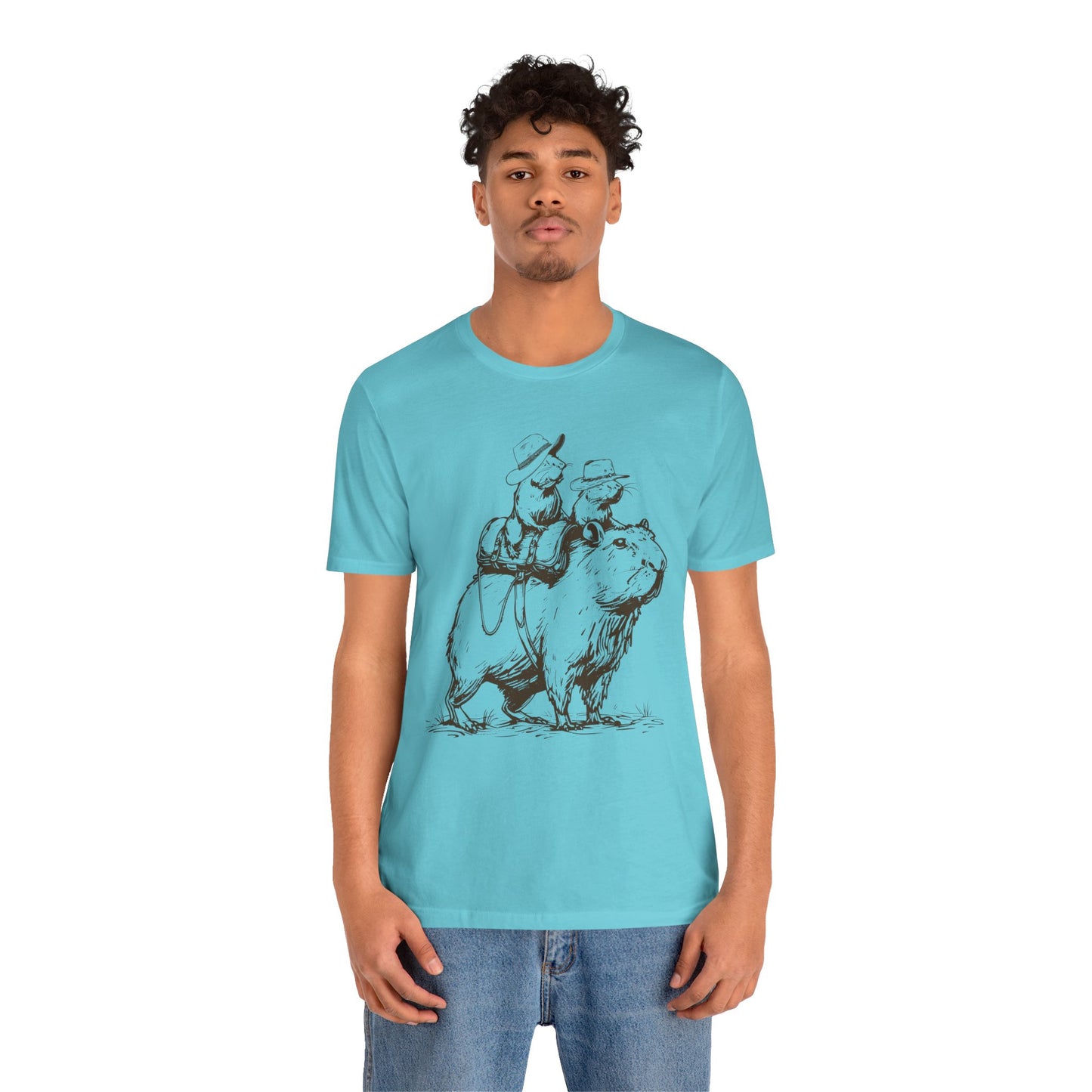 Vintage Rat Riding Capybara Shirt – Funny Western Cowboy Rodeo Tee
