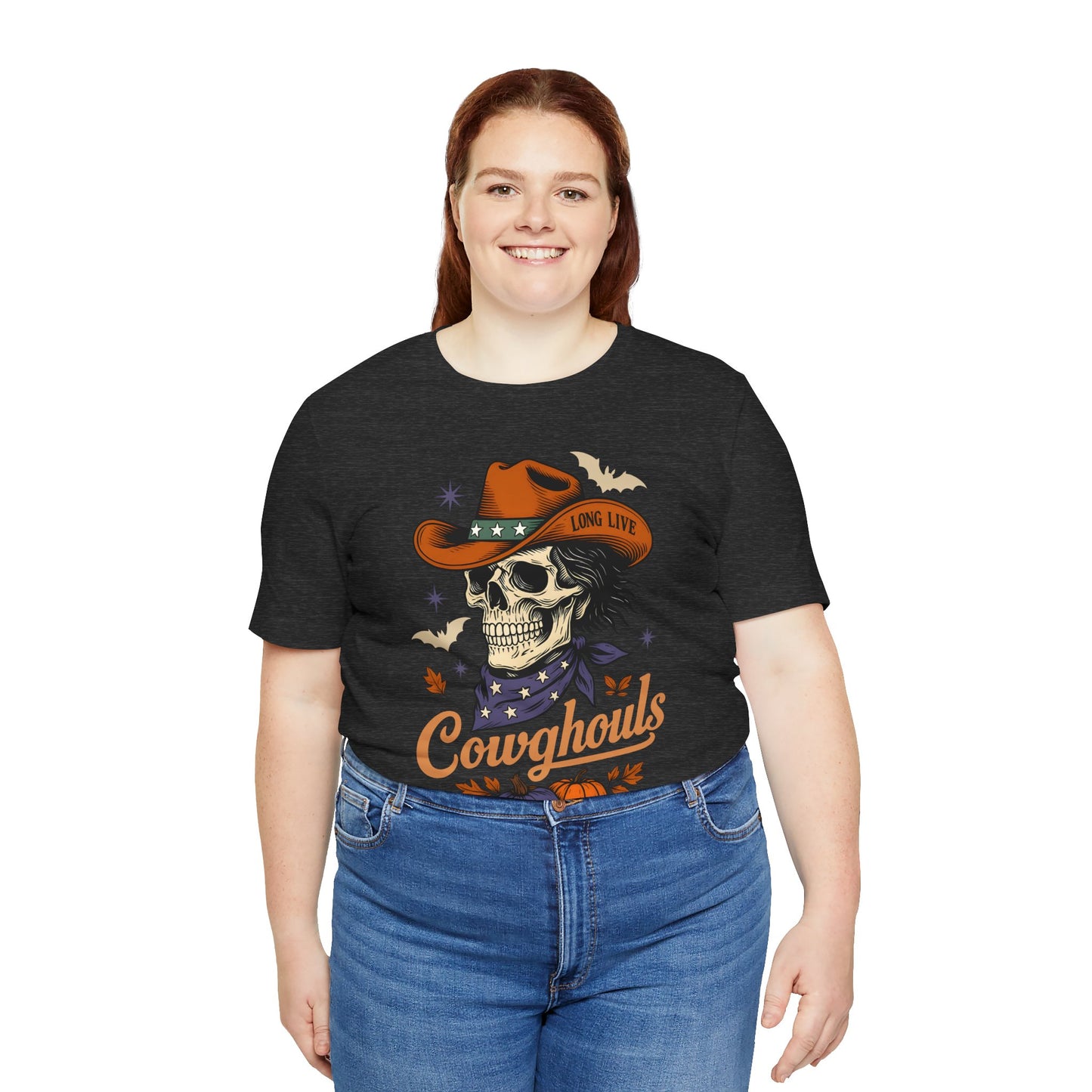 Cowghouls Shirt – Long Live Halloween Skeleton Cowboy Western Ghost Tee