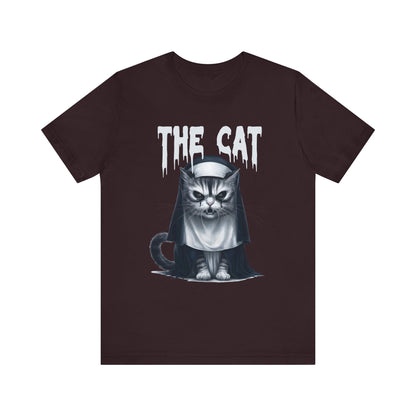 Spooky Cat Nun Halloween Creepy Cat Lovers Spooky Season T-Shirt