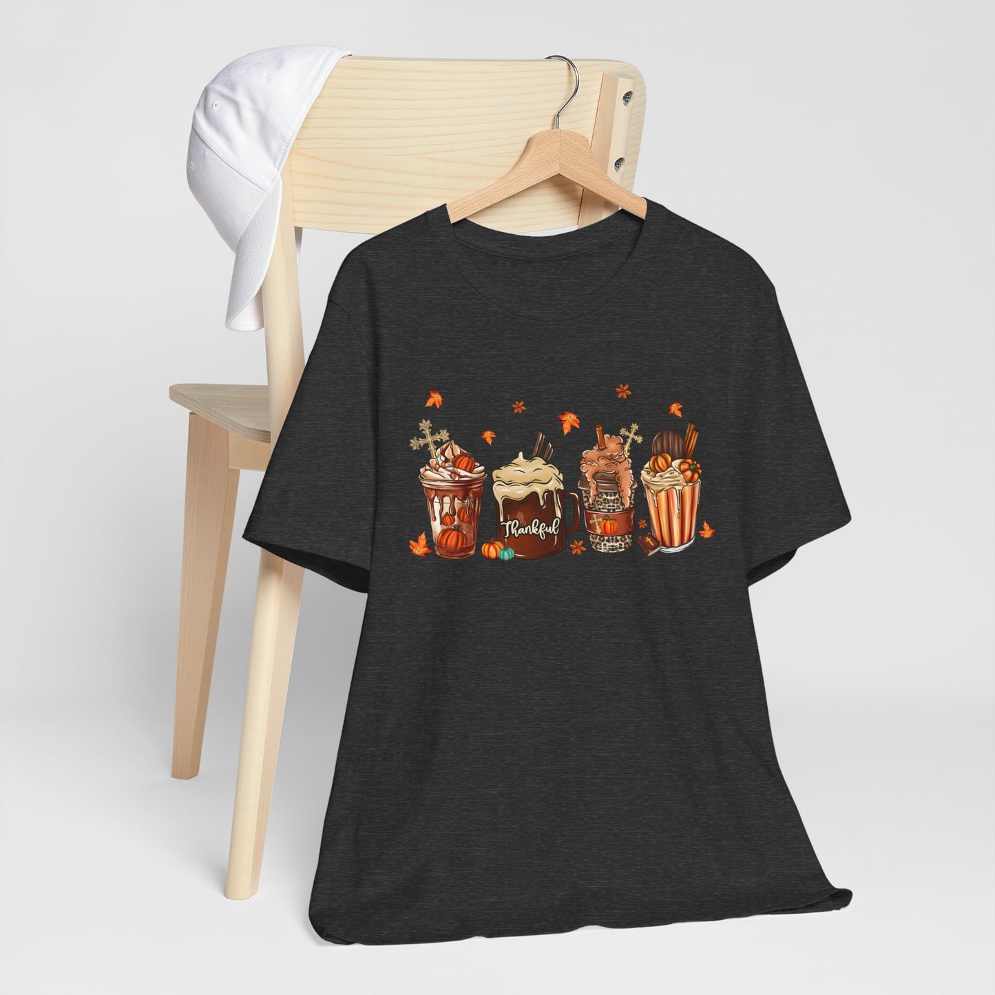 Thankful Pumpkin Spice & Jesus Shirt – Christian Coffee Cup Fall Thanksgiving Tee