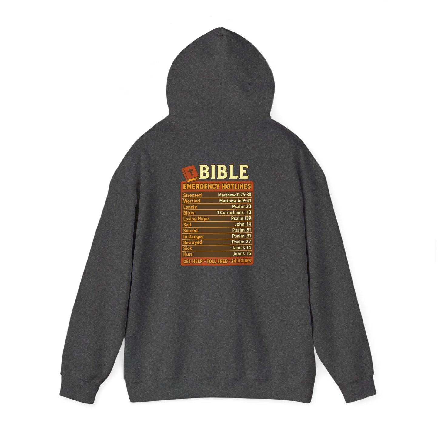 Bible Emergency Hotline Hoodie – Inspirational Christian God Faith Pullover