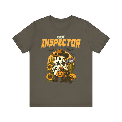 Candy Inspector Shirt – Western Ghost Cowboy Halloween Trick-or-Treat Tee