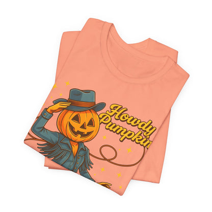 Howdy Pumpkin Shirt Cute Cowgirl Halloween Tee Western Fall Outfit for Women