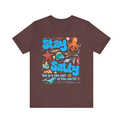 Stay Salty Shirt – Matthew 5:13 Christian Faith Ocean Kids Teachers Tee