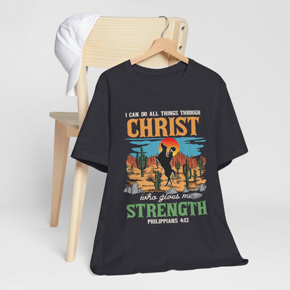 I Can Do All Things Through Christ Shirt – Western Rodeo Christian Tee