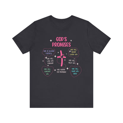 God’s Promise Shirt – Christian Rainbow Cross Bible Verse Faith Scripture Tee