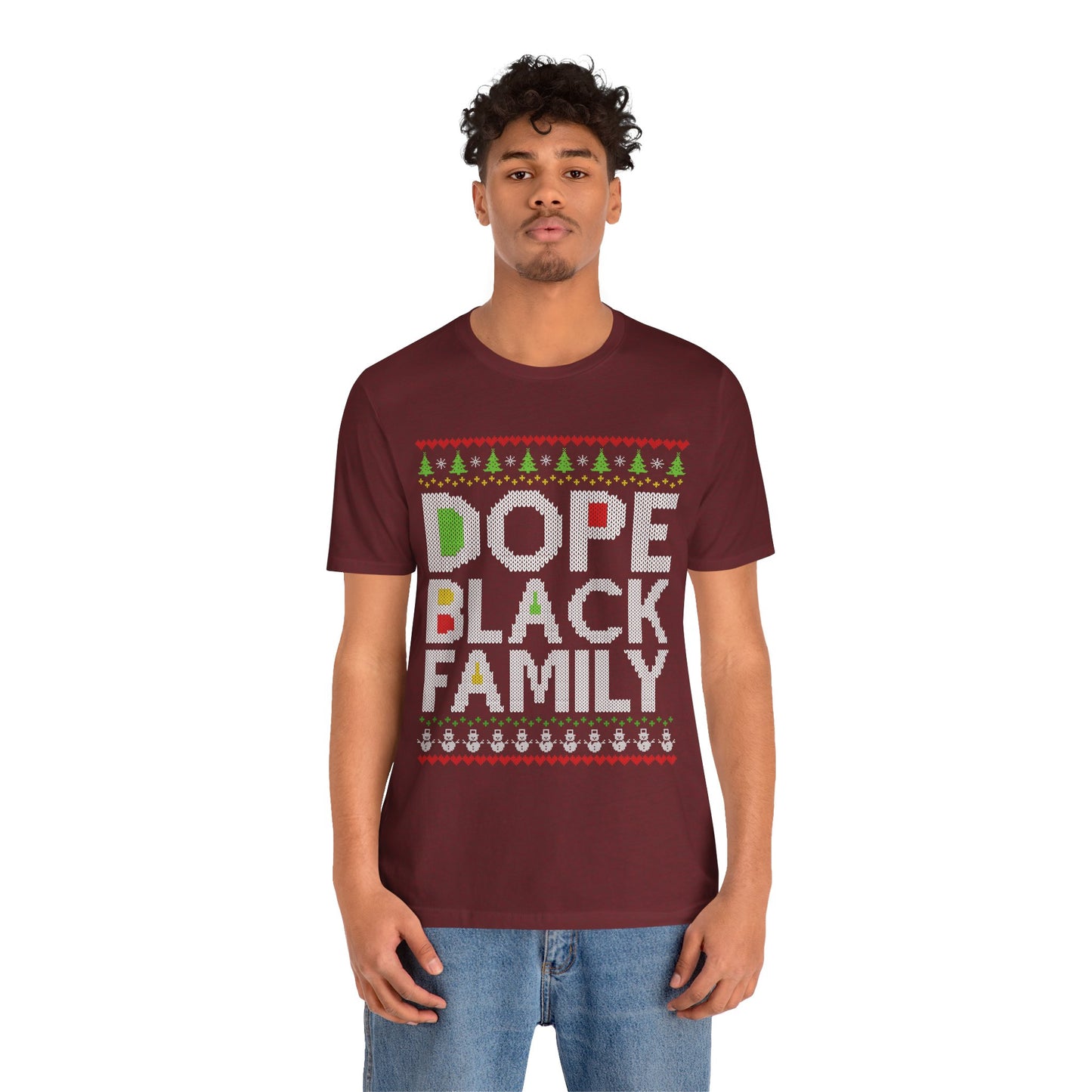 Dope Black Family Ugly Christmas Sweater – Afrocentric Holiday Shirt, Funny Matching Christmas Tee for Proud Black Families