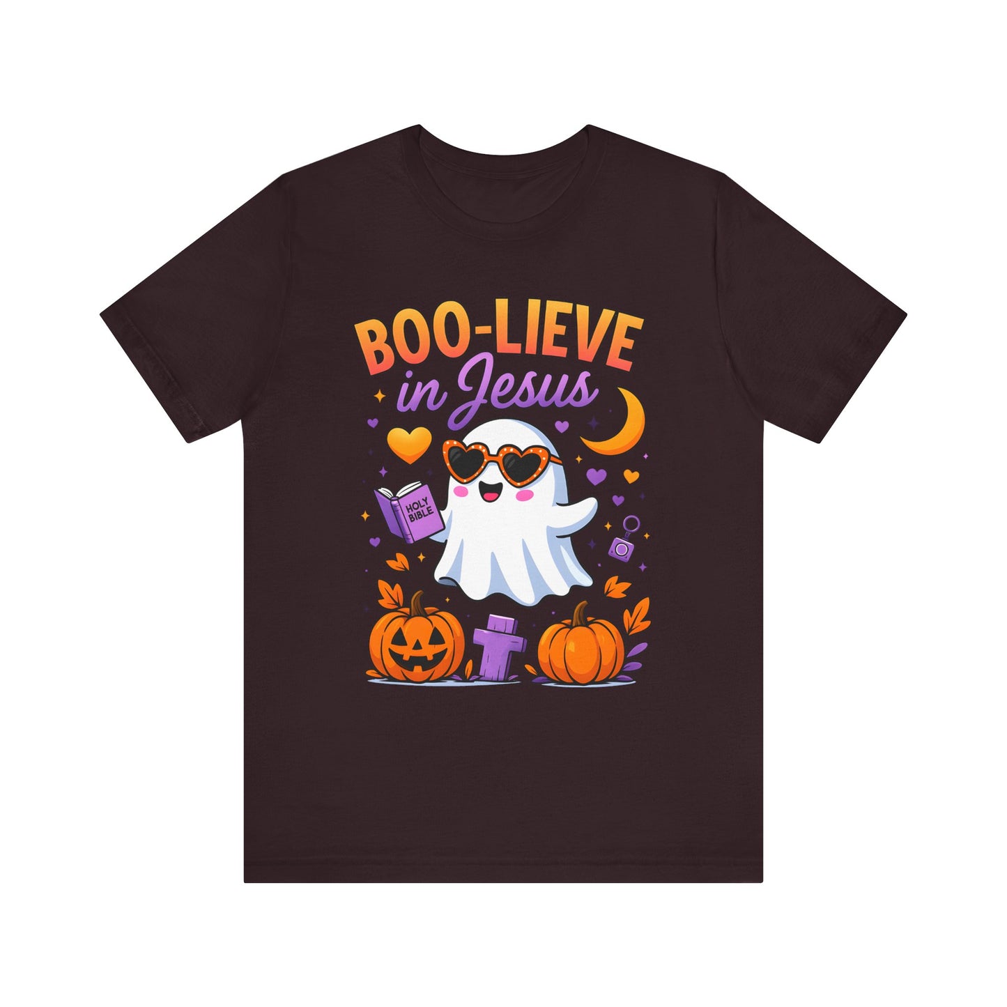Boo-lieve in Jesus Shirt – Pastel Ghost Funny Christian Halloween Faith Tee